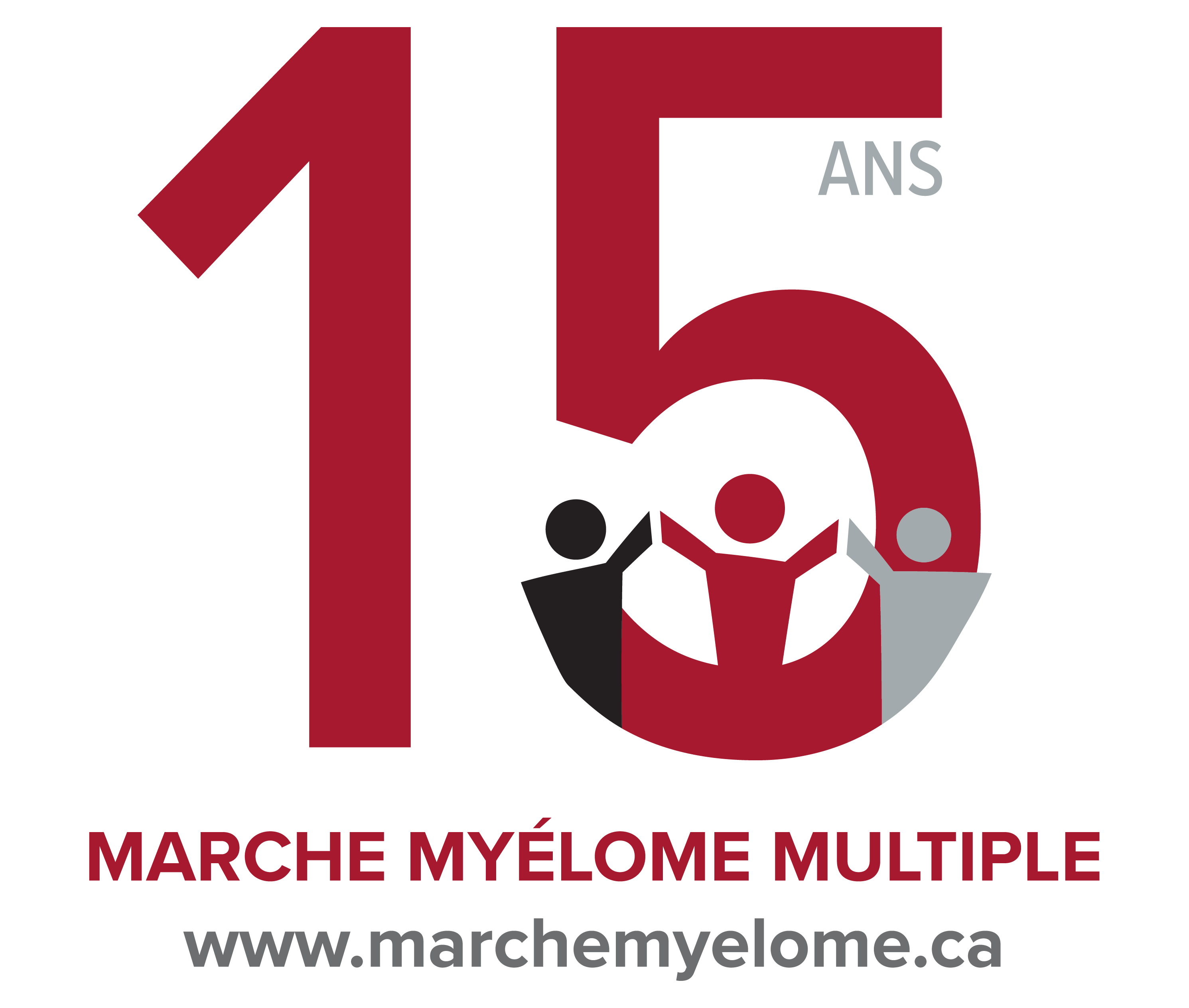 Logo du 15e anniversaire de la Marche Myélome Multiple